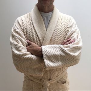 super thick and comfy Turkish cotton bathrobe in L